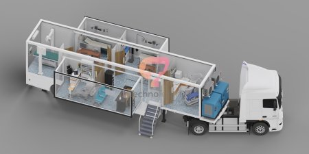Trailer Based Expandable Multiclinic Container-Mobile Hospital